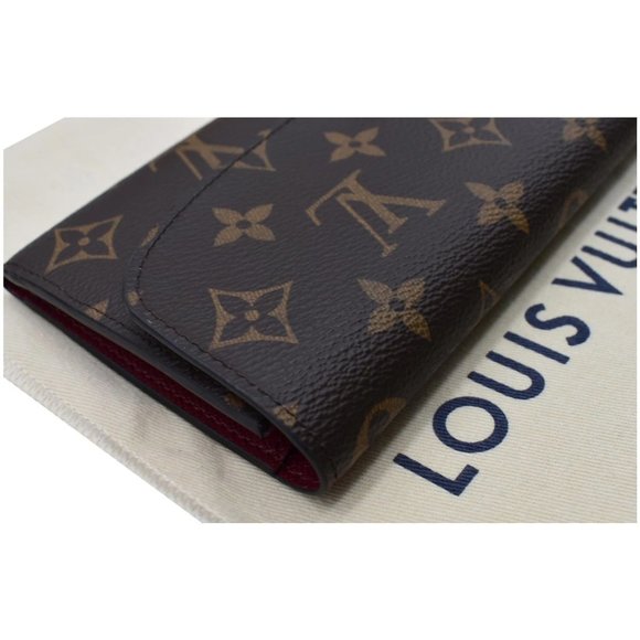 LOUIS VUITTON  Emilie Monogram Canvas Wallet Fuchsia - Picture 8 of 11